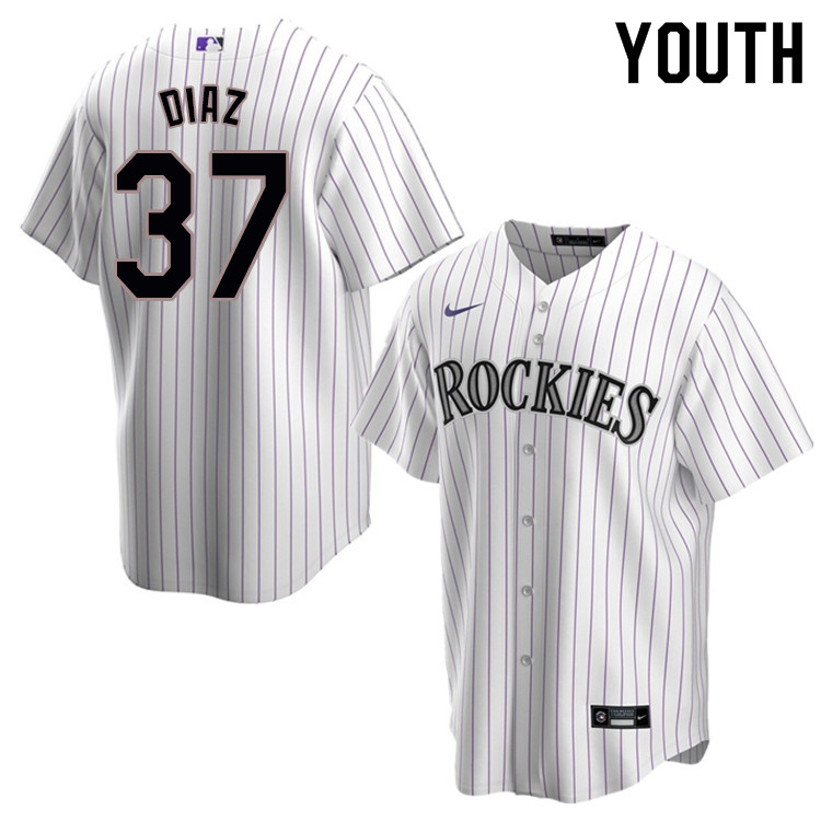 Nike Youth #37 Jairo Diaz Colorado Rockies Baseball Jerseys Sale-White